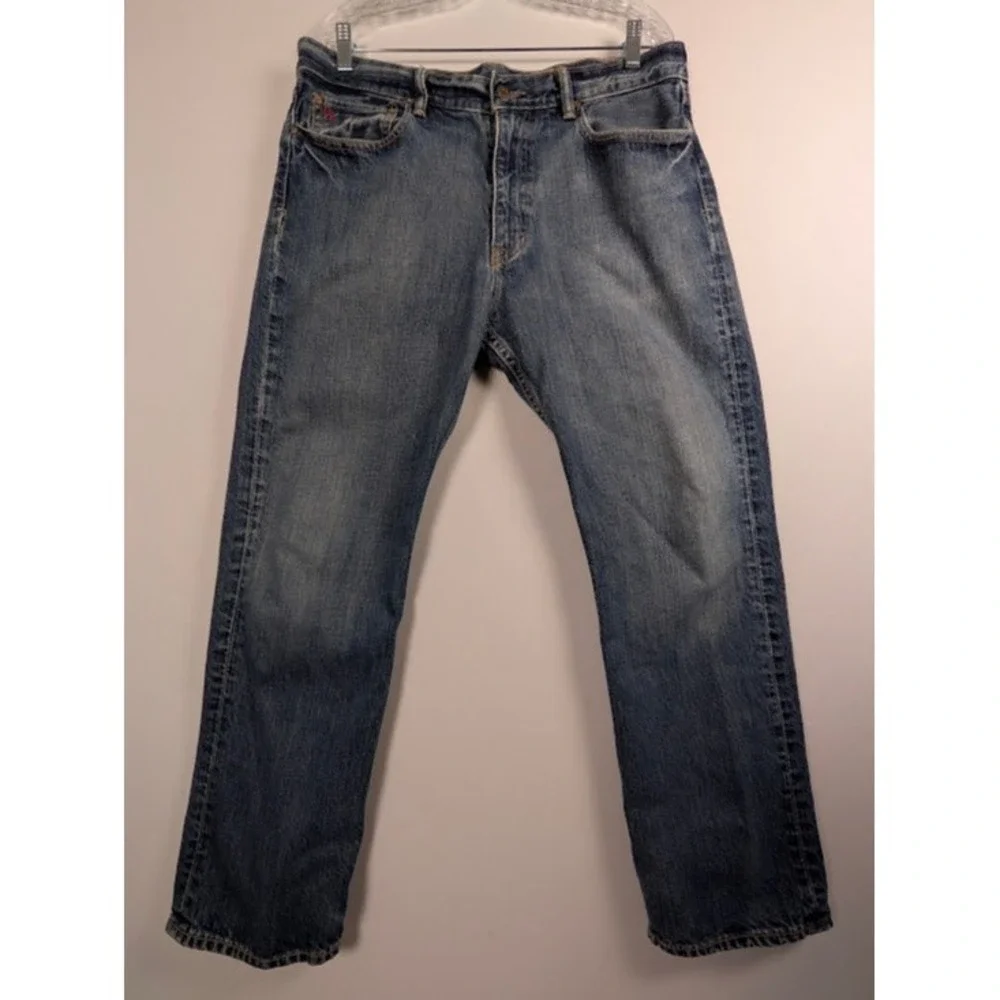 VTG Polo Ralph Lauren 867 Classic Fit Jeans Men 35x30 - Fits 36x29 Blue Straight